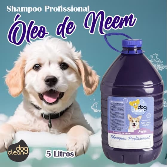Shampoo Profissional para Cachorro/ Shampoo Oleo Neem 5 Litros Dog Clean Classica