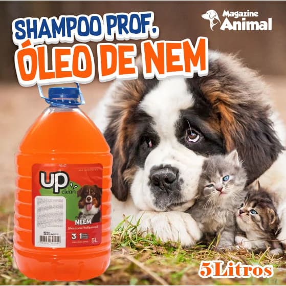 Shampoo Profissional para Cachorro/ Shampoo Oleo Neem 5 Litros UP Clean