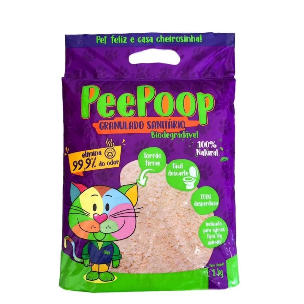 AREIA SANITÁRIA DE MANDIOCA PARA GATOS  1KG AREIA HIGIÊNICA 100% DE MANDIOCA GRANULADO SANITÁRIO BIODEGRADÁVEL
