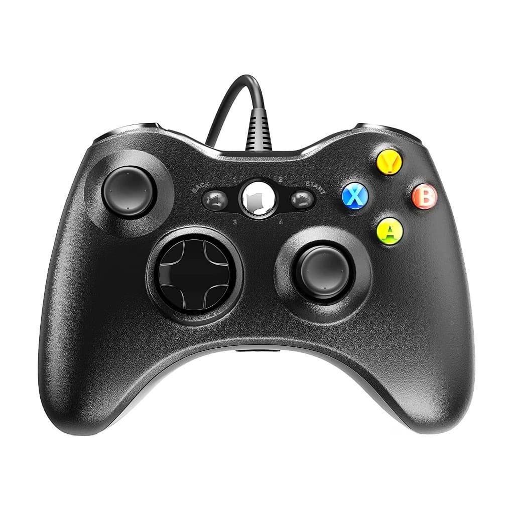 CONTROLE DE VIDEO GAME  360-H E PC COM FIO/COR-PRETO