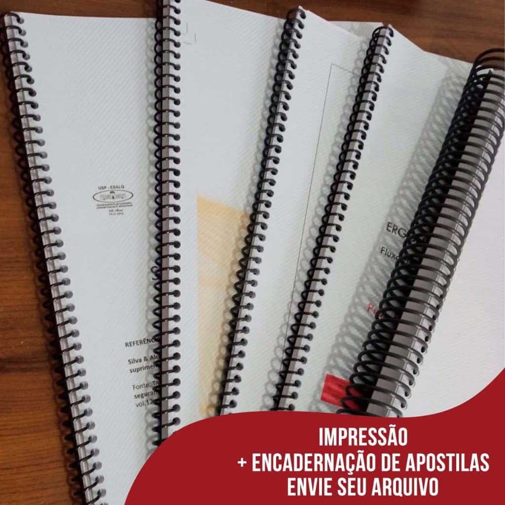 Impressão De Apostilas + Encadernação - Envio em 24horas - Alta Qualidade