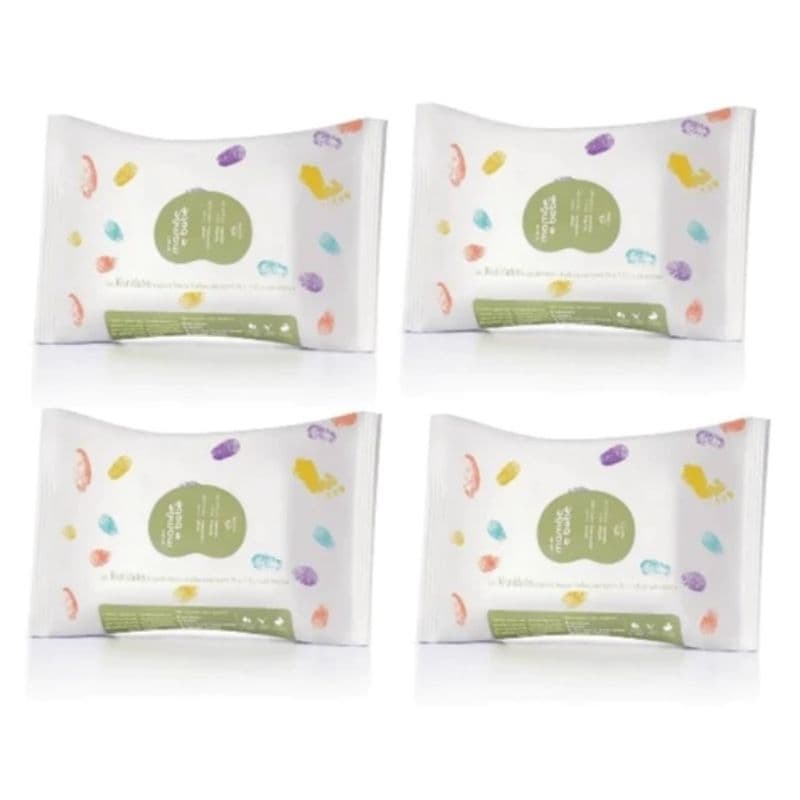 Kit Lenços Umedecidos Mamãe e Bebê - 4 unidades