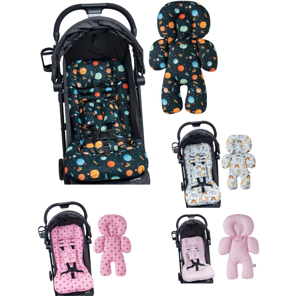 Kit 1 Almofada Redutor Para Carrinho E 1 Bebê Conforto - Universal