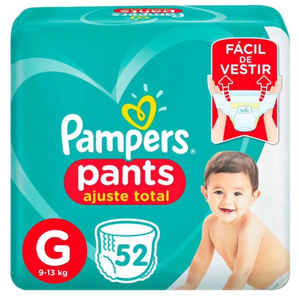 Pampers Fralda Pants Ajuste Total G 52 Unidades