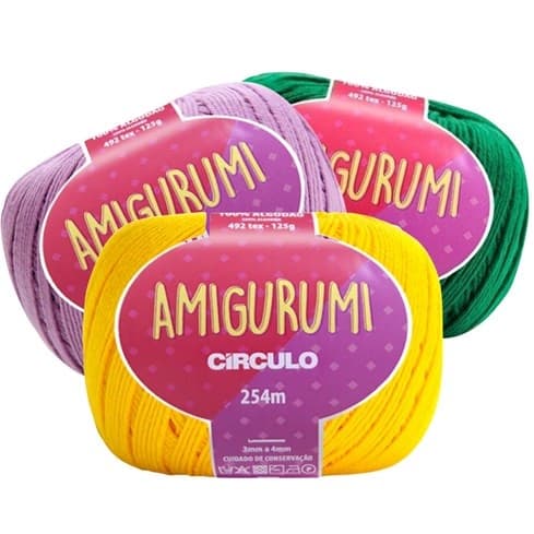 Kit 3 Fio Amigurumi Linha Círculo 125 Gramas Crochê (escolher as cores pelo chat)