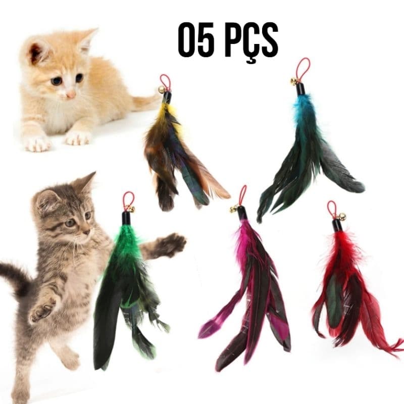 Gato brinquedo da vara da pena do brinquedo para gatos gatinhos brinquedo interativo do gato do animal de estimação