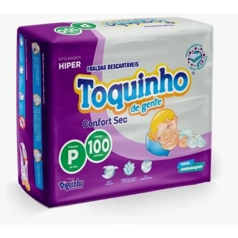 Fraldas Descartáveis Infantil Toquinho Confort Hiper - P/M/G/EG/SXG