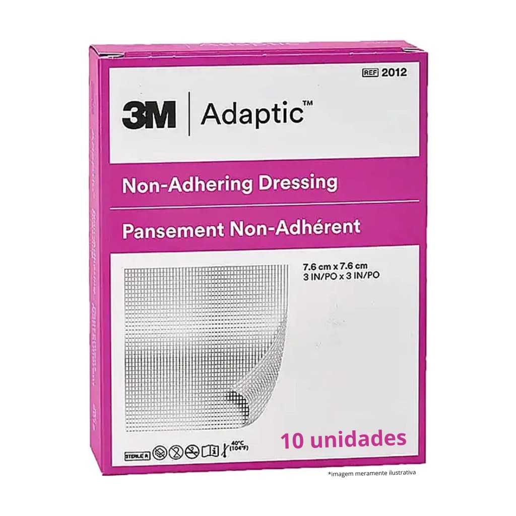 Curativo Adaptic 7,6cm X 7,6cm - Kit 10 Unidades Ref 2012