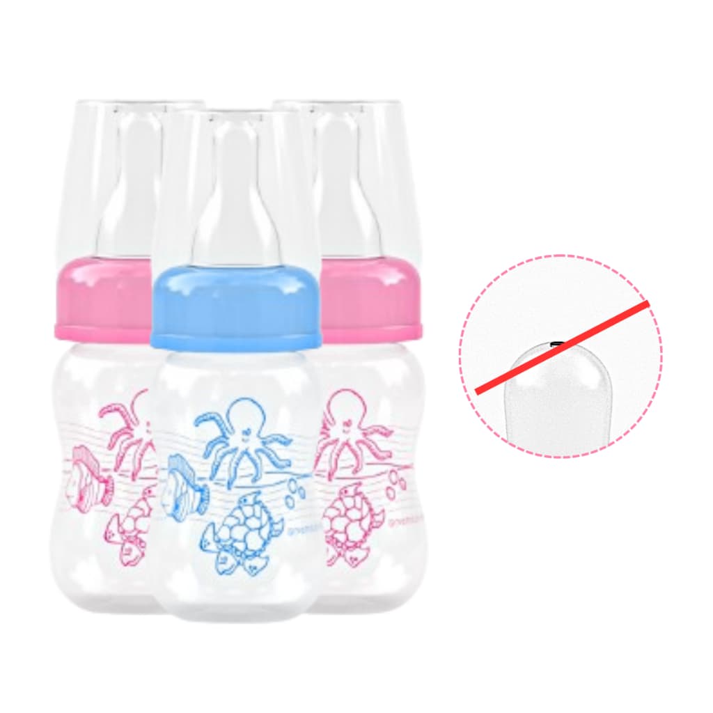 MAMADEIRA DECORADA 80 ML PARA BEBÊ REBORN PACOTE COM 25 MAMADEIRAS SEM FURO NO BICO DECORADA- BICO VEDADO