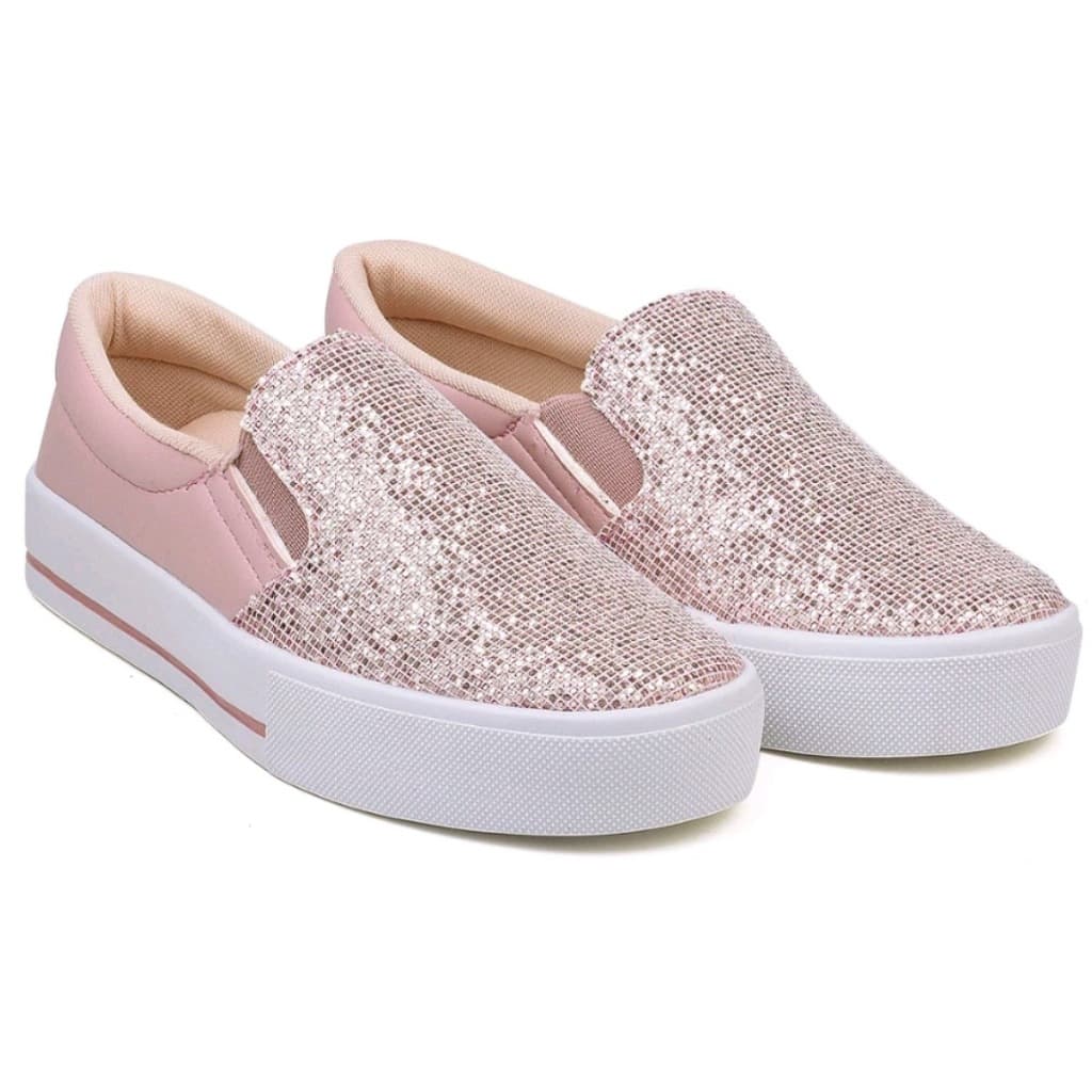 Tênis Sapatênis Infantil Menina Glitter Confortável