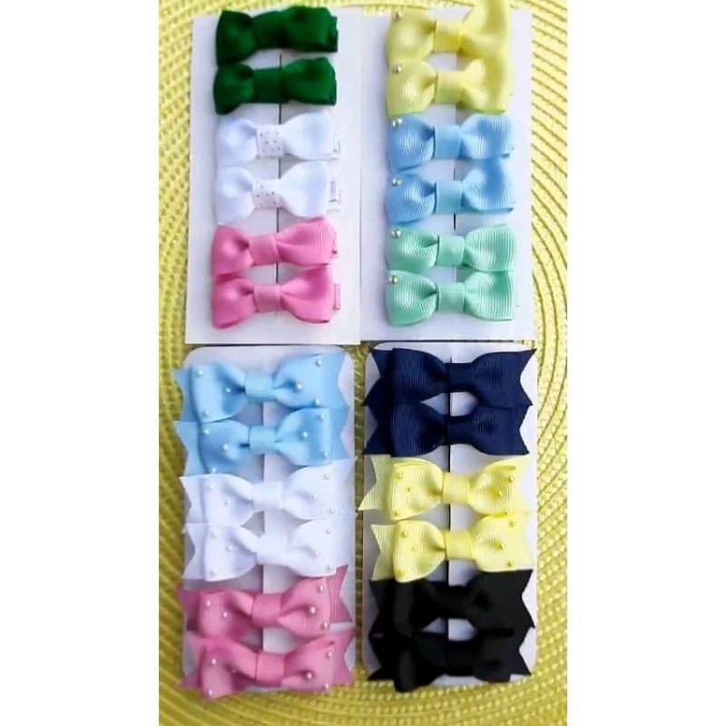 kIT COM 12 MINI LAÇOS BEBÊ PRESILHA/LACINHOS RN BEBÊ ENXOVAL /BICO DE PATO