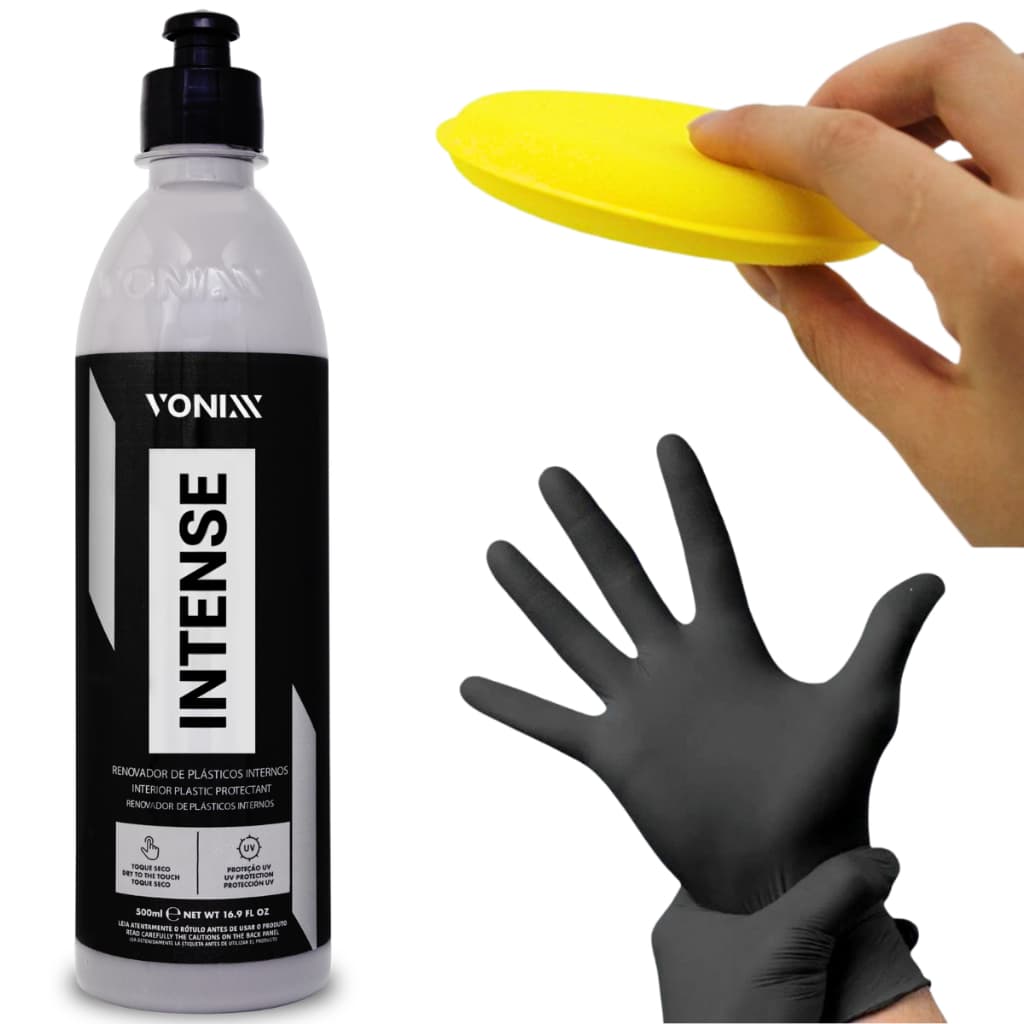 Kit Revitalizador Plastico Intense Vonixx 500ml Cuidados Automotivos Para Interiores De Carros Proteção UV Acabamento