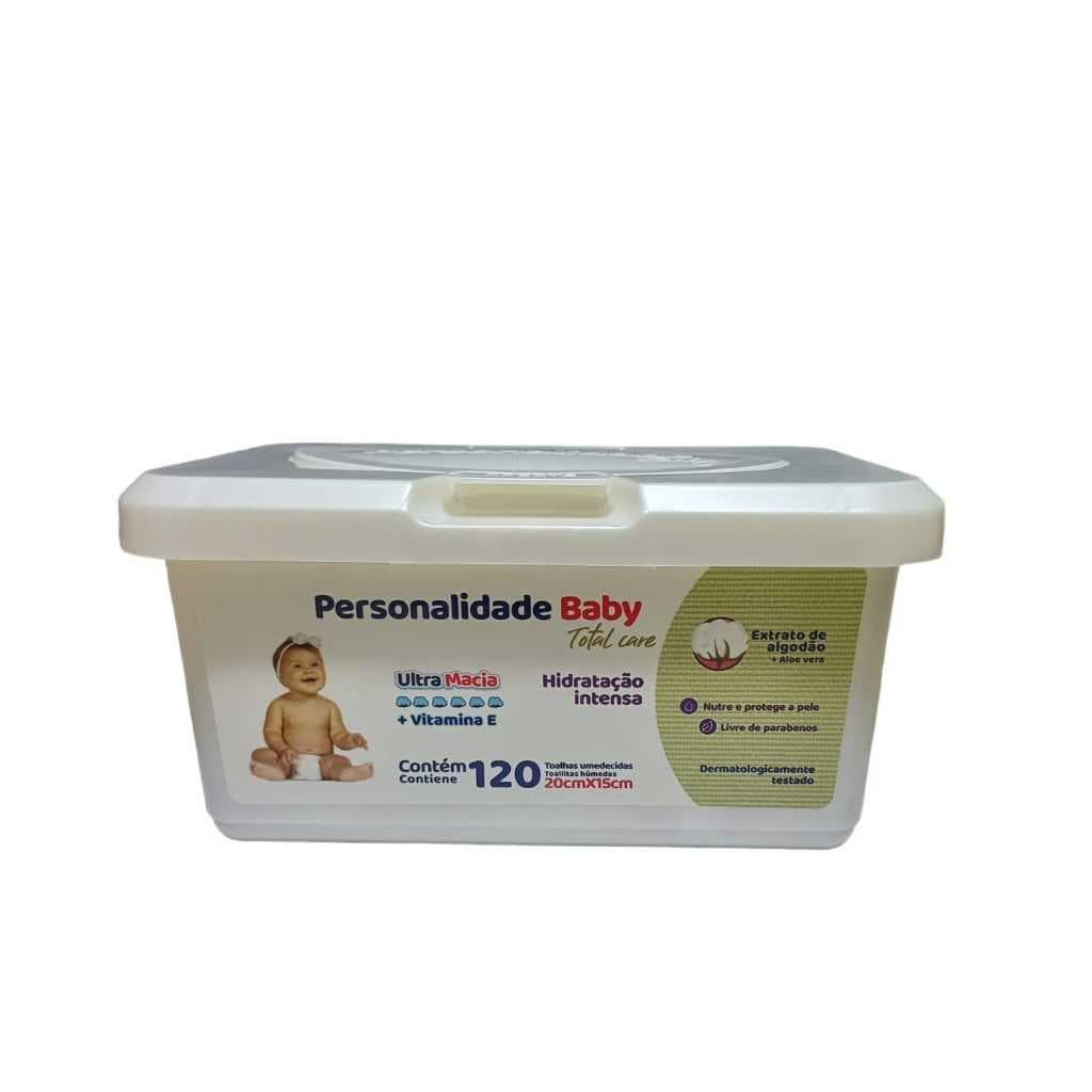 Estojo Personalidade Baby Lenços Umedecidos Ultra Macia  C/ 120 Unidades
