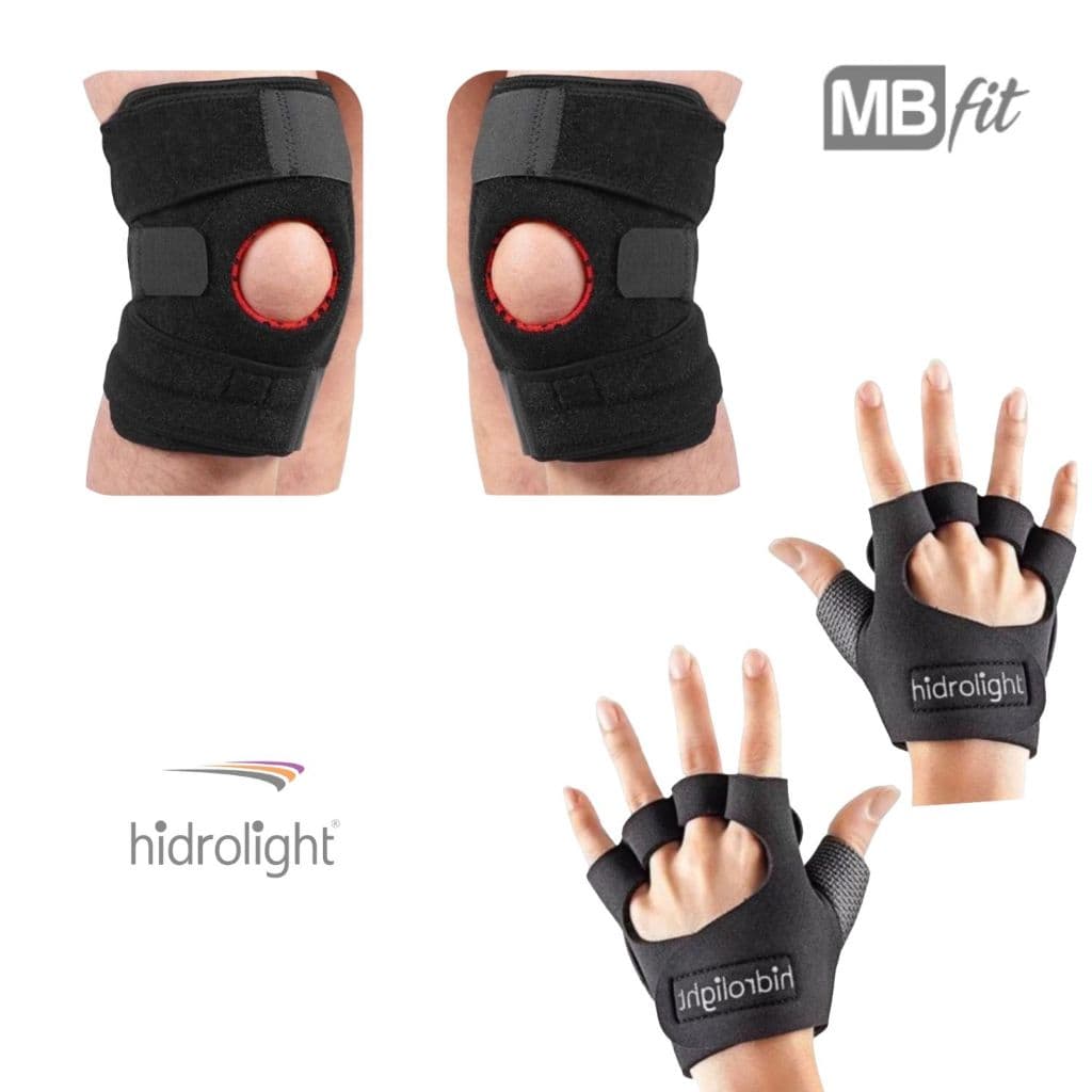 Par De Joelheiras E Par Luvas Anti Calos Kit Treino Musculação Esporte Academia Joelho Punho Mão Fit
