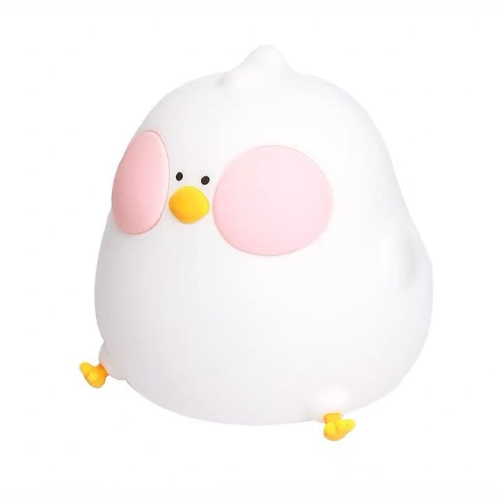 Luminária E Abajur Led Infantil Pintinho Luz Noturna De Silicone Chick Rgb Led 7 Cores Ajustável Fofa
