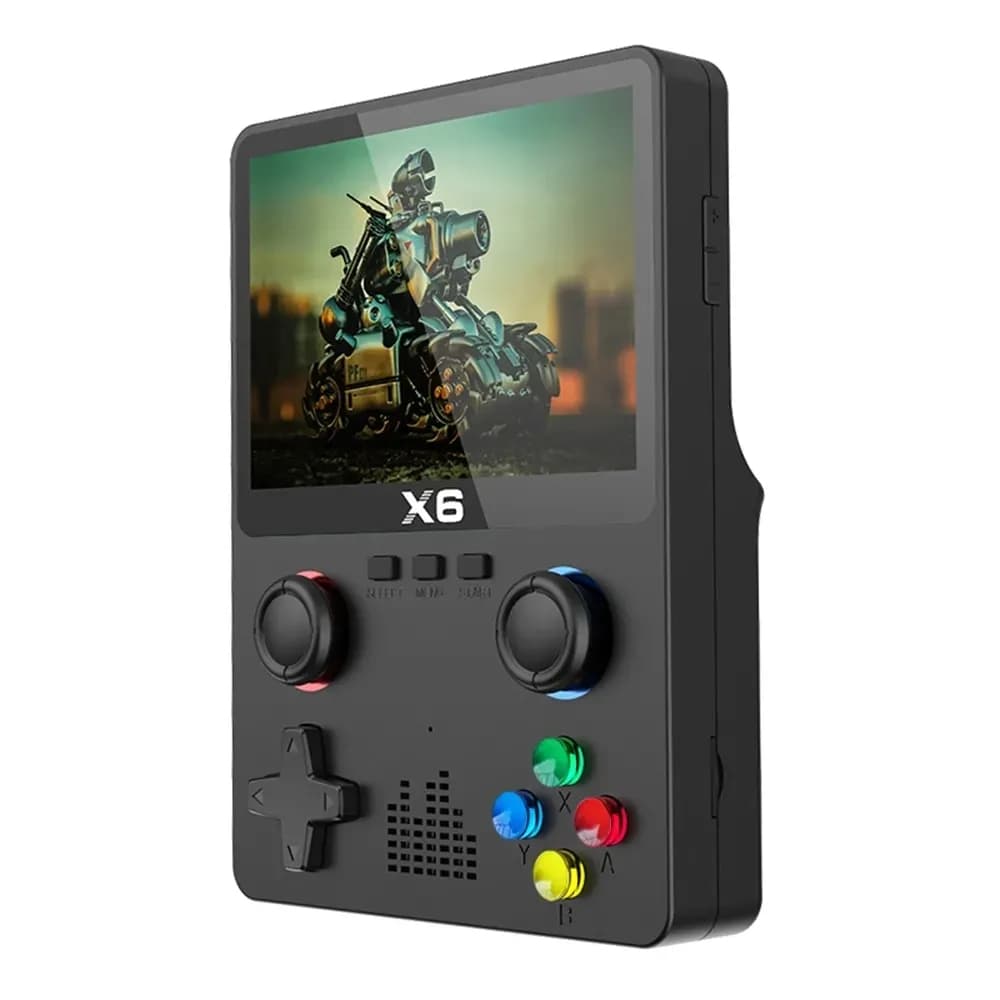Novo Vídeo Game X6 2024 3.5Polegada IPS Tela Handheld Game Player Dual Joystick 11 Simuladores GBA/PS1 Console de Jogos de Vídeo para Crianças Presentes