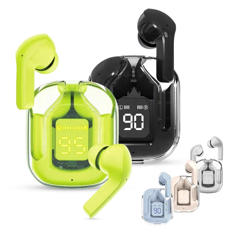 Fone De Ouvido Ruído Cancelando Earbuds Bluetooth Sem Fio HiFi Stereo Com Carregamento De Visor Digital