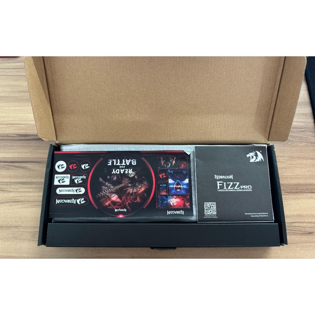Teclado Sem fio Mecânico Gamer Redragon Fizz PRO RGB,  Preto (Refurbished)