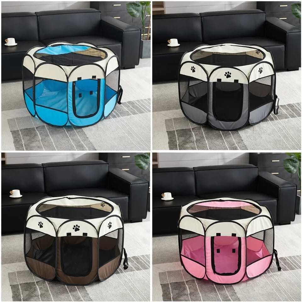 Casinha de cachorro grande para cachorros gatos pets roedores com zíper dobrável portátil (M/G/GG)
