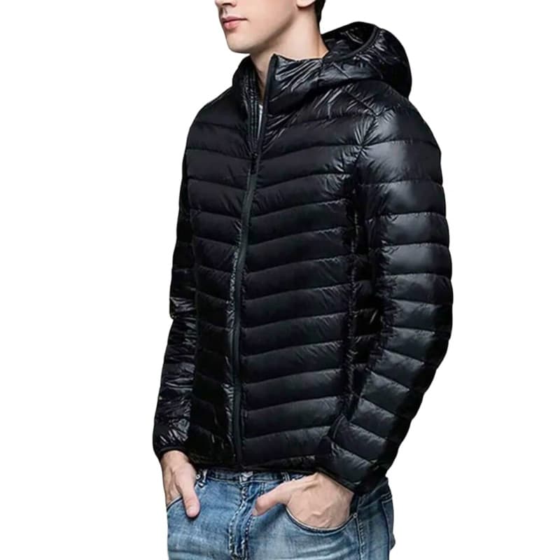 Jaqueta Bobojaco Impermeável Puffer Corta Vento Nylon Capuz Moderna