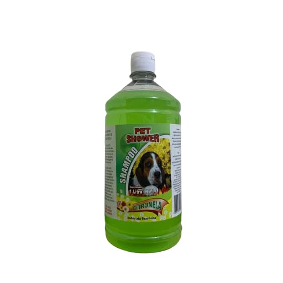 Shampoo Pet Shower Citronela 1 Litro para Todos Tipos de Pelagem