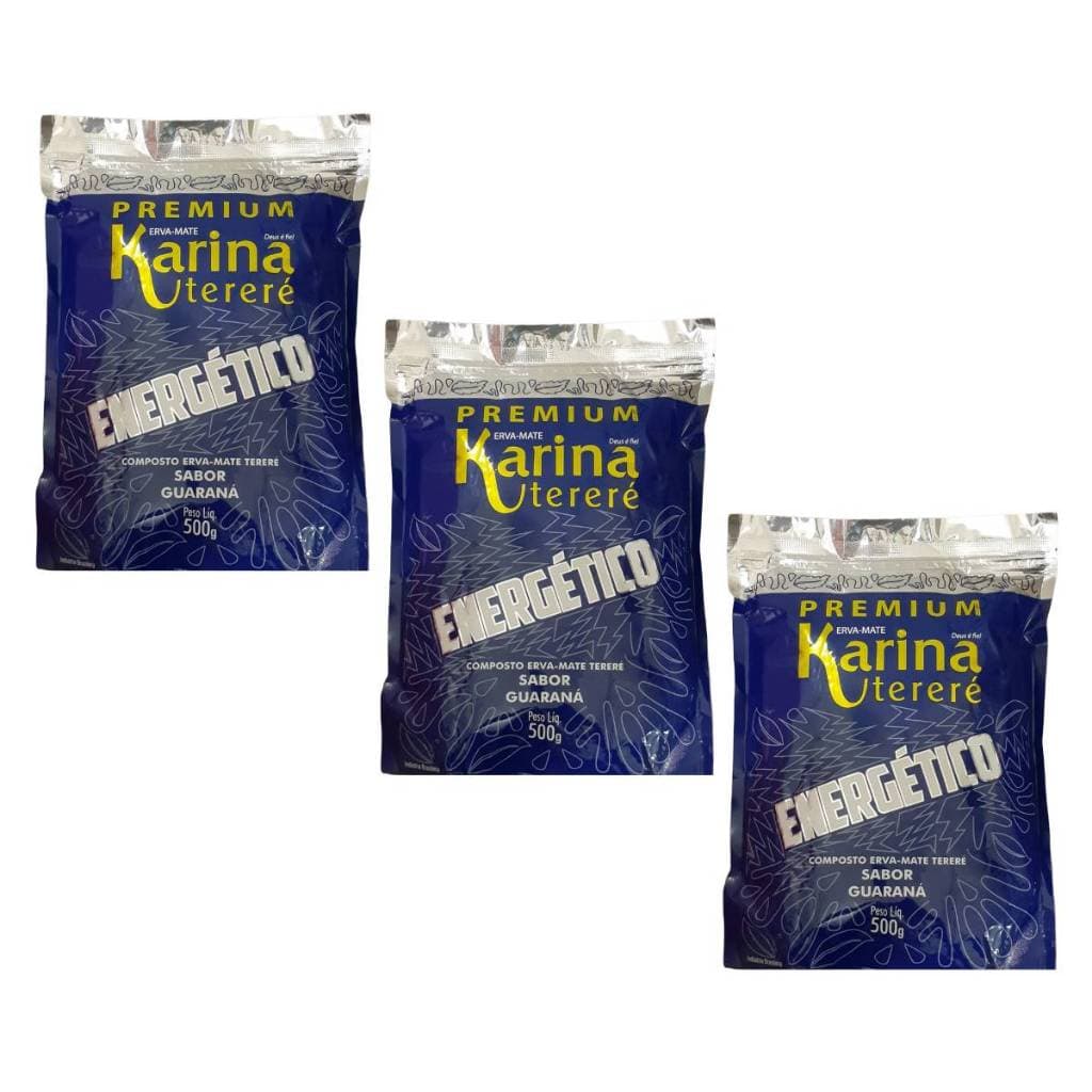 Kit 3 Ervas Tereré Energético Guaraná 500gr Premium - Karina