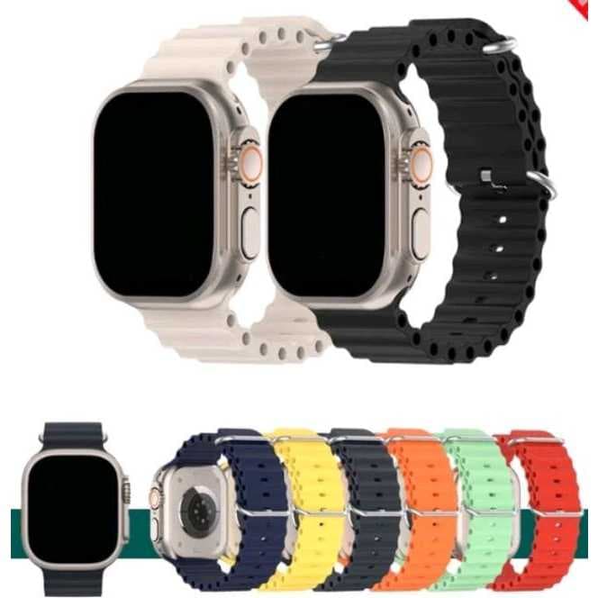 KIT 3 Pulseira Silicone Oceano Todos Modelos 42/44/45/49mm para Smartwatch