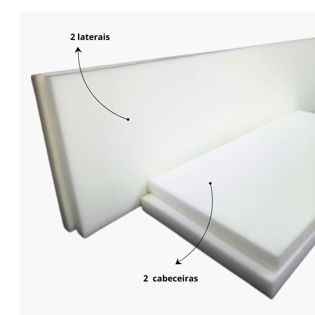 Kit De Espuma Para berço Retangular C/4 peças, Kit Berço Bebê, D23 SANKO