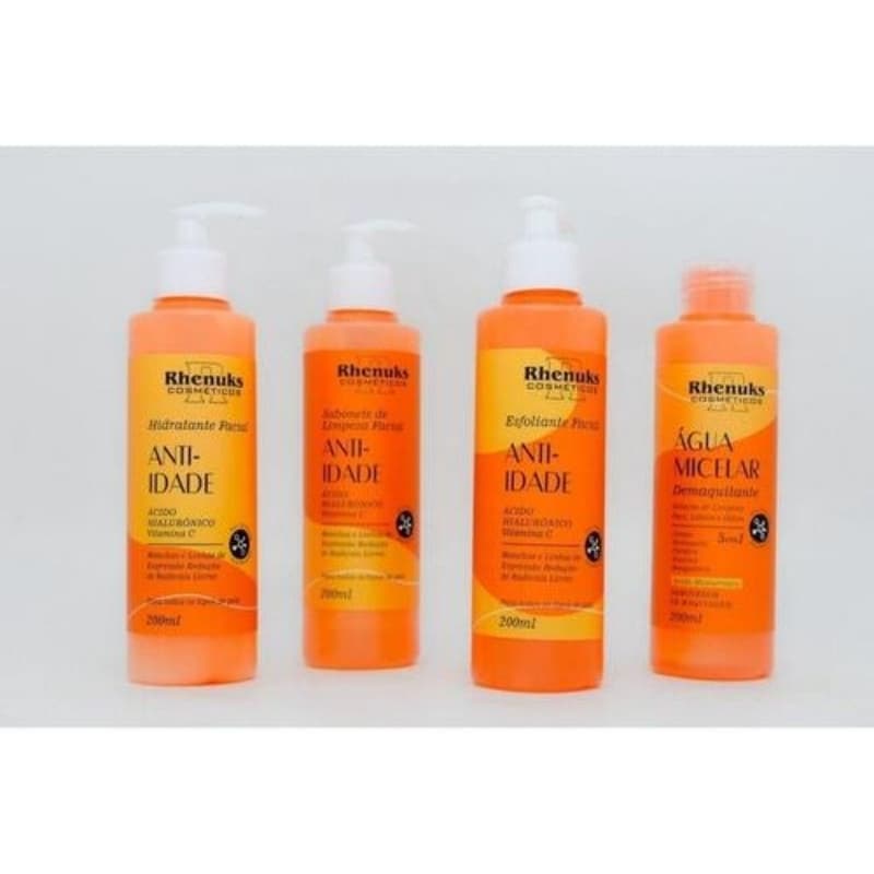 Kit Facial Anti Idade Skincare - 4 Pç - Rhenuks
