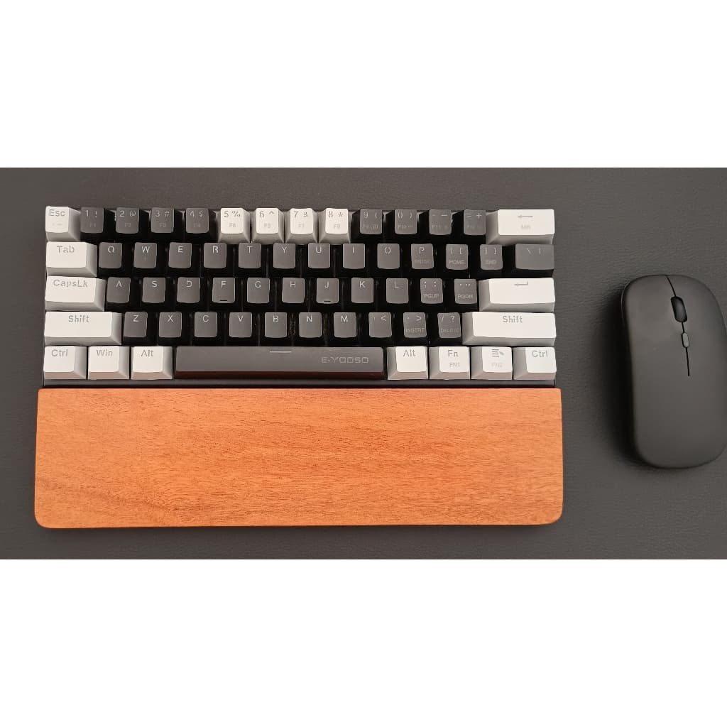 Apoio Para Teclado Mecânico Palm Rest Em Madeira Maciça