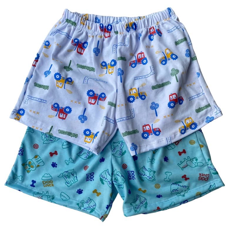 kit 2 tapa fralda infantil menina e menino shortinho verão dia a dia calor bermuda criança