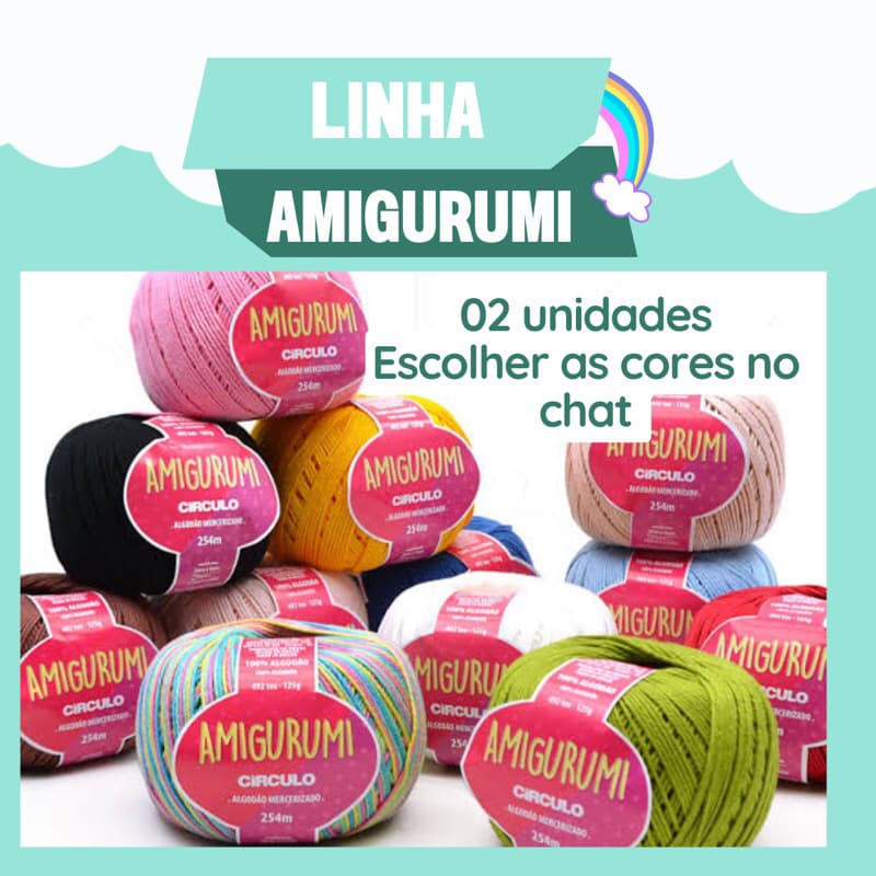 Kit 02 Fio Linha Amigurumi Novas Cores Círculo 125 Gramas Crochê Tricotin (Escolher as cores no chat)
