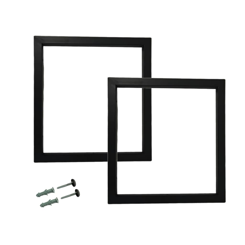 2 Suportes Para Prateleiras Estilo Industrial 30x30cm De Parede Preto Decorativo Suspenso Reforçado C/ Parafusos Buchas