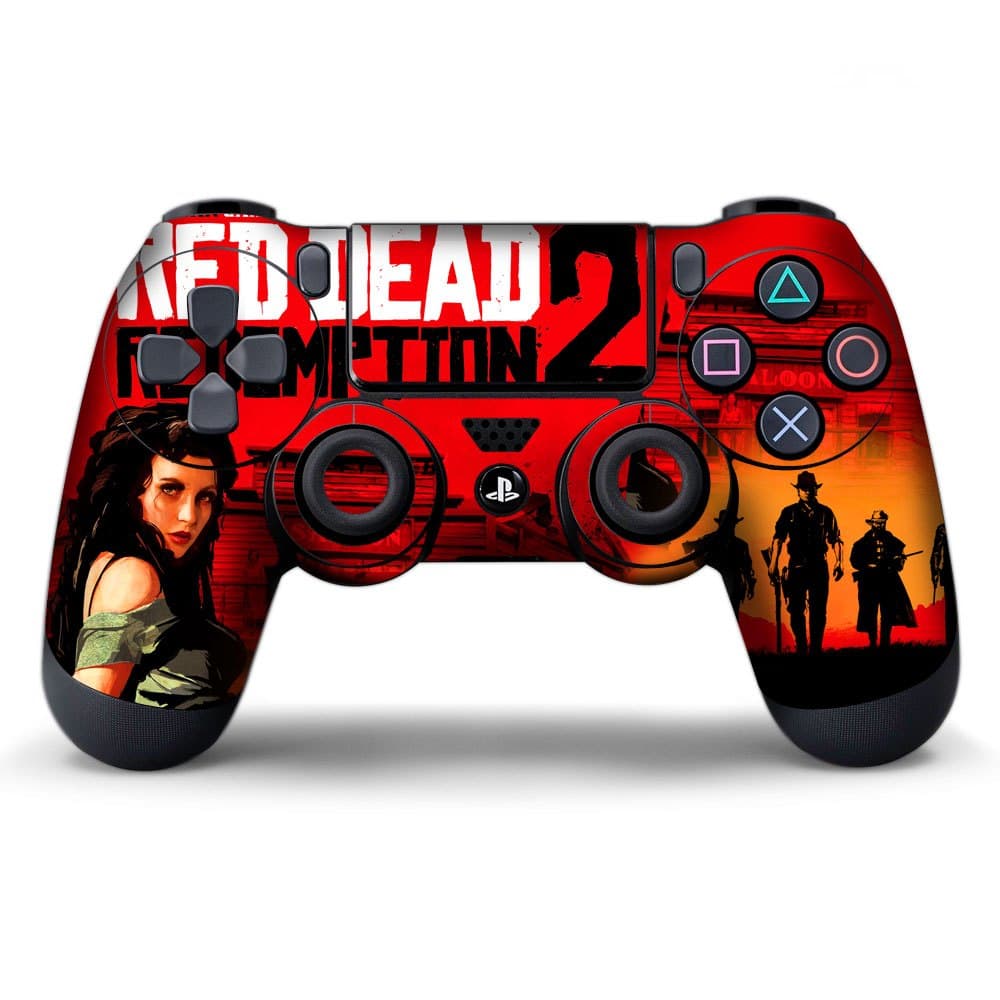 Adesivo skin de proteção de controle de videogame skin ps4 red dead redemption