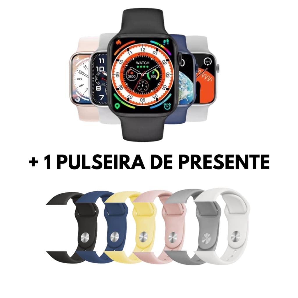 Relógio SmartWatch Inteligente Watch 8 Pro  Serie 8 Ultra + 1 Pulseira 49mm Original Envio Imediato