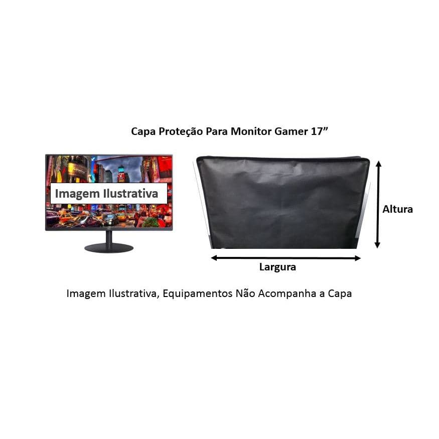 Capa Proteção Para Monitor Gamer 17 Polegadas Sob Medida