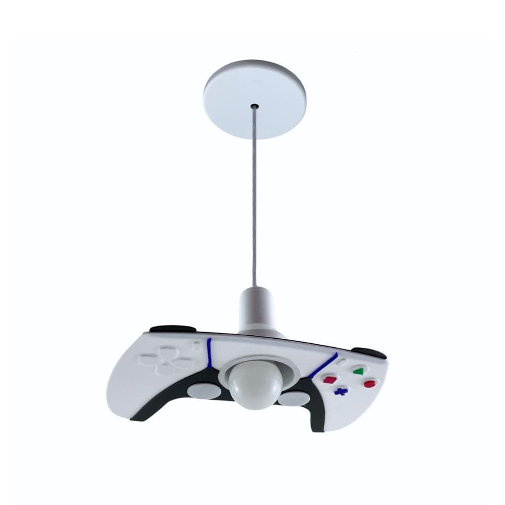 Luminária Pendente Infantil Controle Vídeo Game Quarto PS5