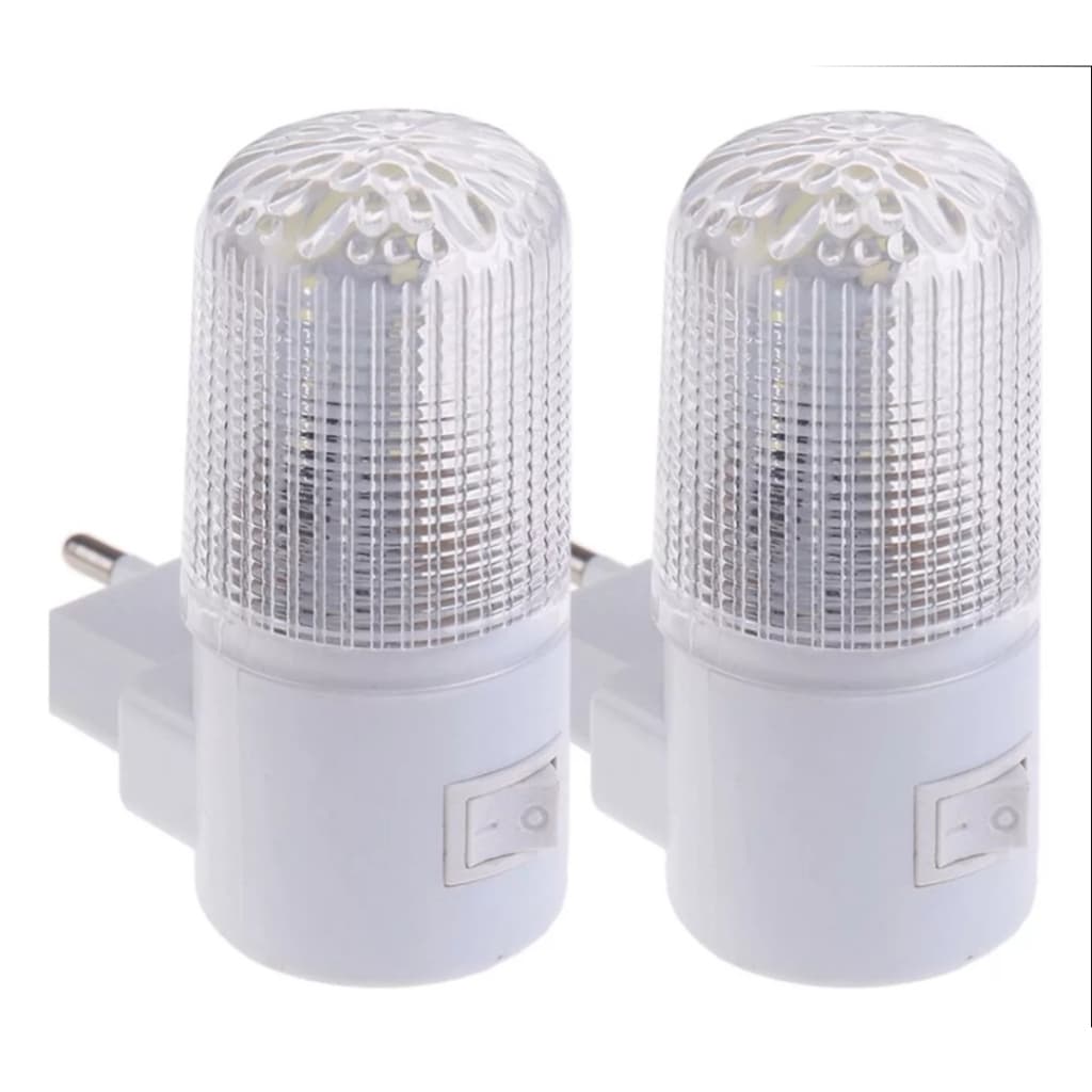 Kit 2 Luminária Mini Abajur Luz Noturno Led Tomada Bivolt Quarto Escritório Luz Suave LED Lâmpada Berço