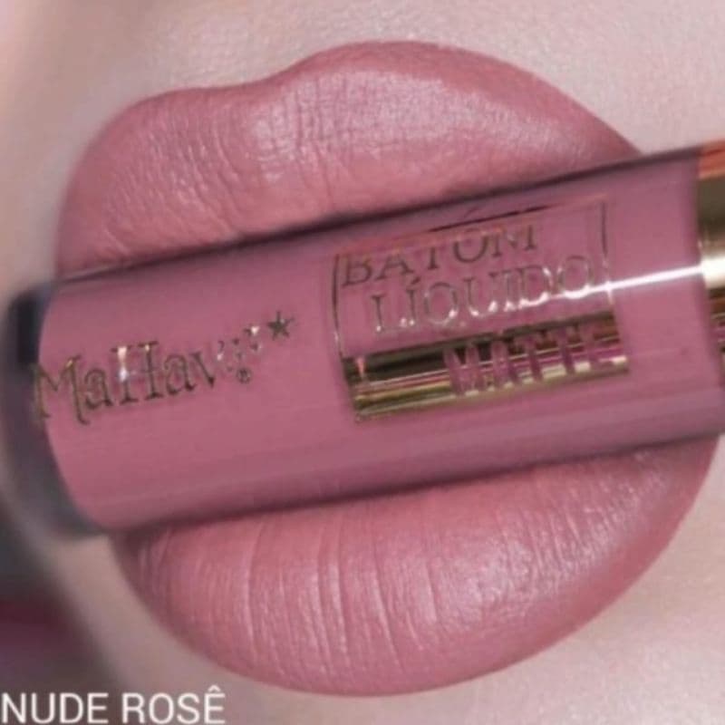 Batom Líquido Mahav Efeito Matte Nude Rosé
