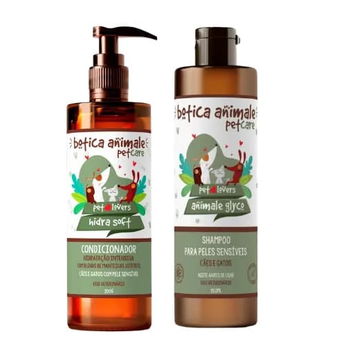 Kit Banho - Shampoo para peles sensíveis + Condicionador Animale PET