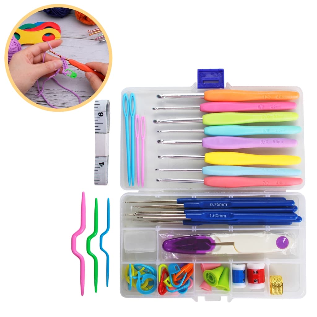 Kit Crochê Soft Completo 16 Agulhas Amigurumi + Acessórios
