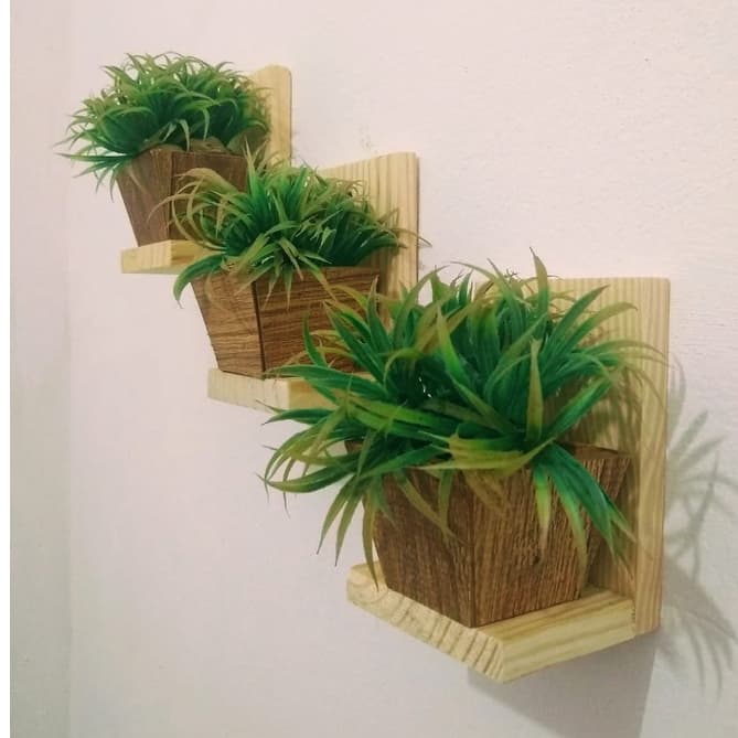 kit com 3 Suporte para plantas suporte plantas suporte parede estante suspensa decorativa