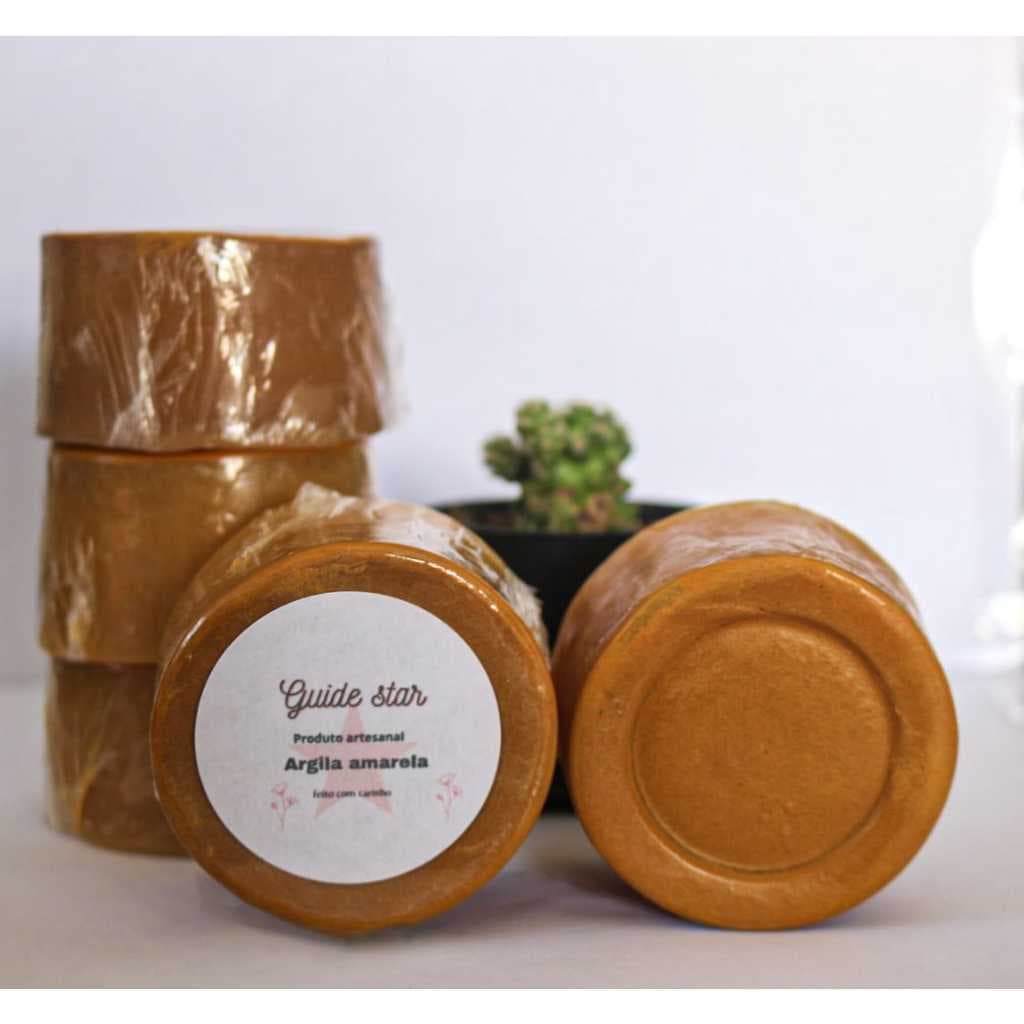Sabonete de argila AMARELA. Skin Care Rejuvenescedor. Orgânico Anti-idade e Antissinais.