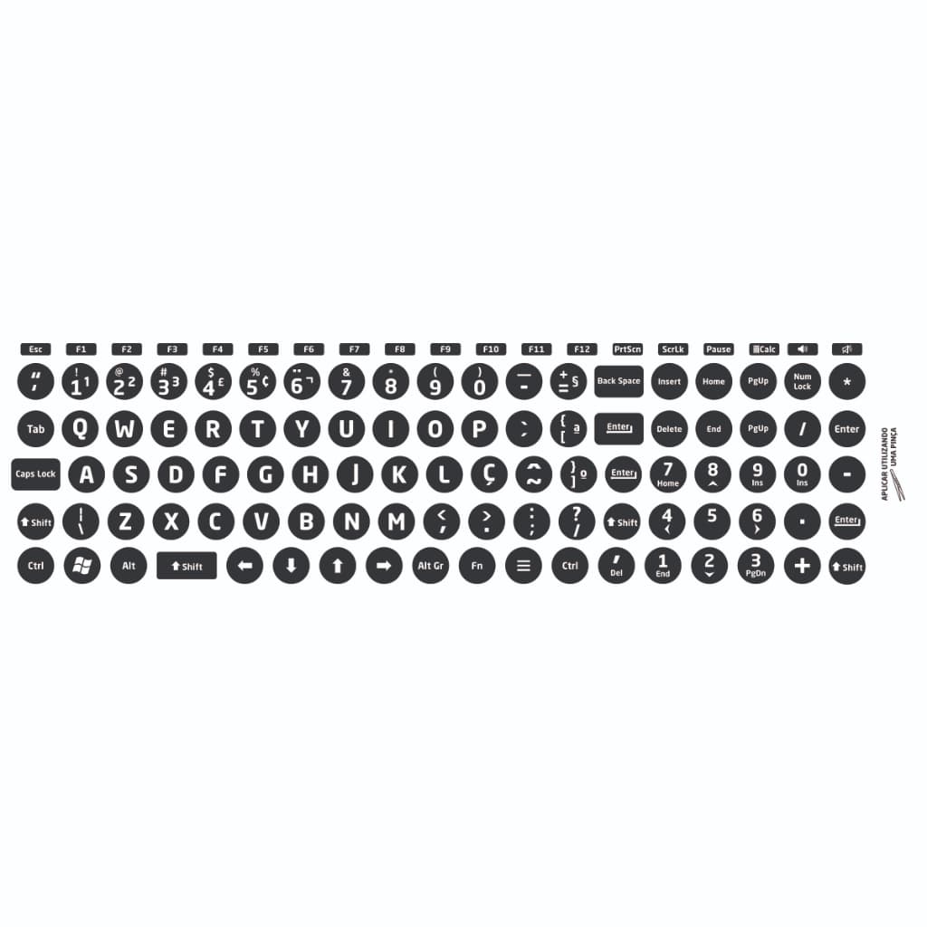 Adesivo Teclado Restauração, Adesivo Gamer Para Teclado