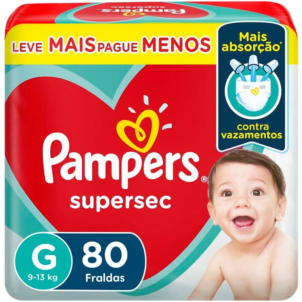 Fralda Pampers Supersec Descartável - / M / G / XG / XXG