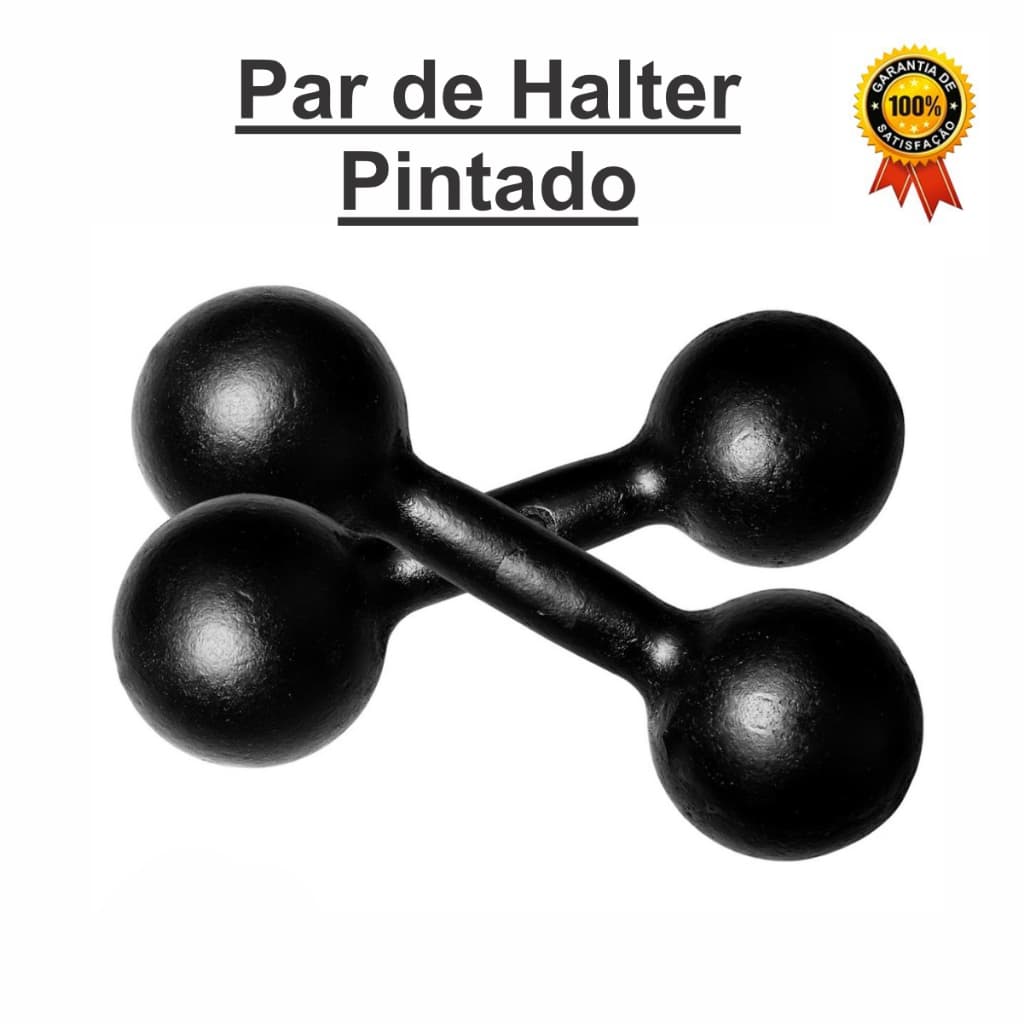 Halter Pintado Par De 3 Kg P/ Supino e Academia