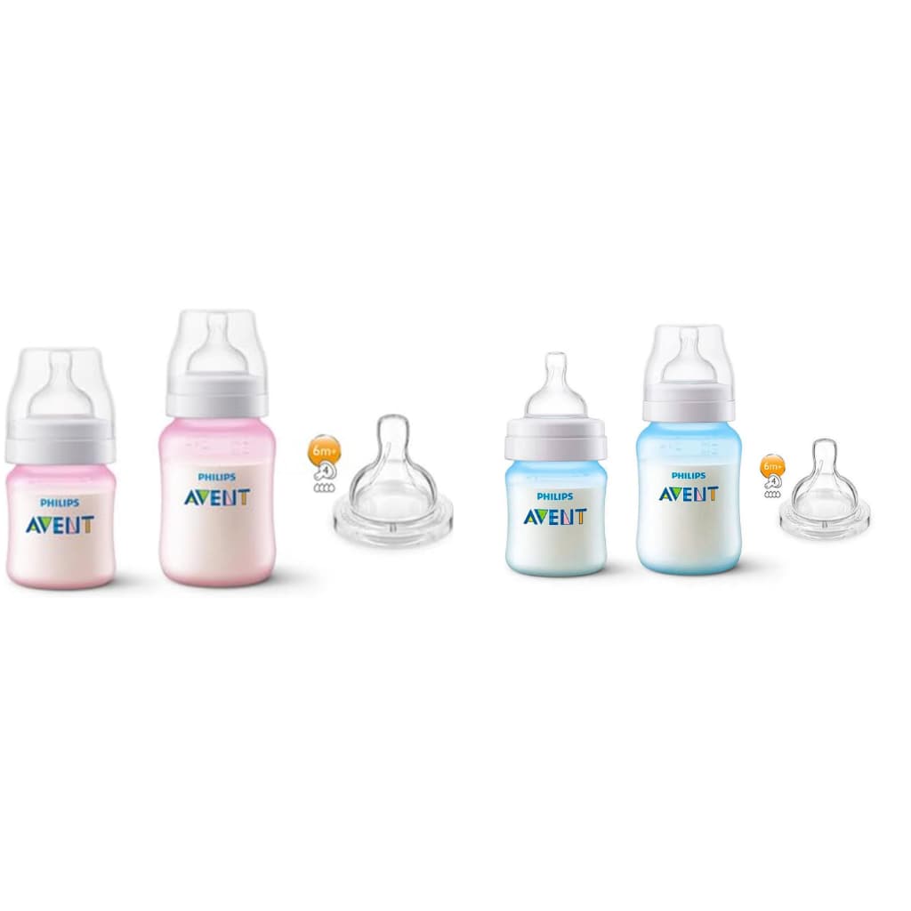 Kit 2 Mamadeiras Anti Colica 125 e 260ml + Bico Extra N4 - Philips Avent