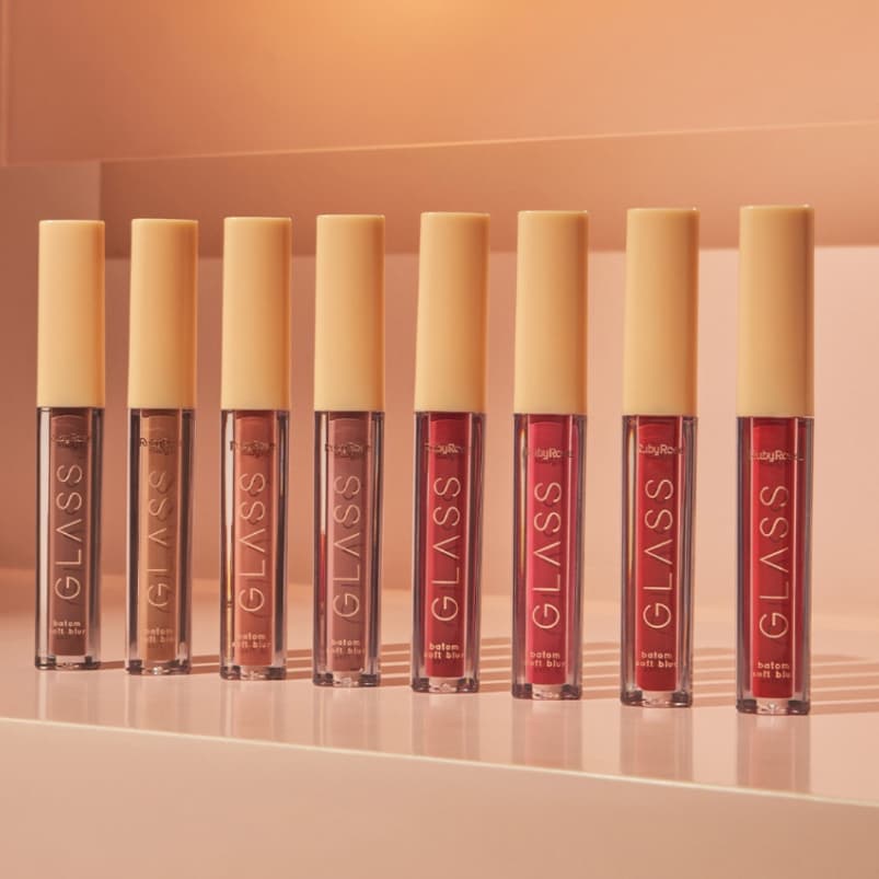 Batom Líquido Soft Blur Glass By Ruby Rose HB-579 Batom Matte Maquiagem Lábios