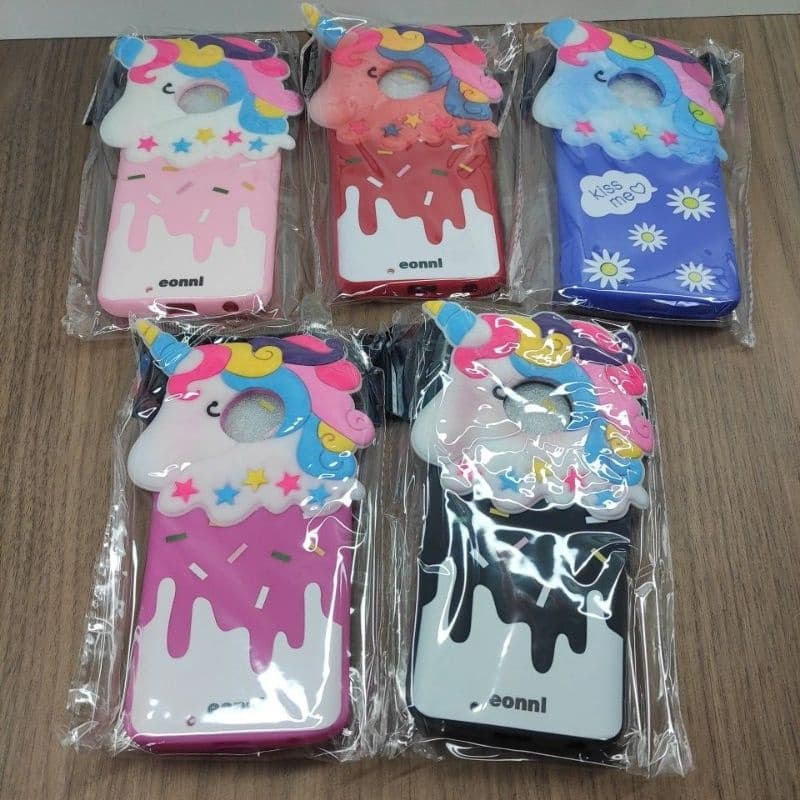 kit 5 Capas de celular ***Moto G6 Plus*** Motorola Capinha de Celular infantil Desenho/Unicórnio