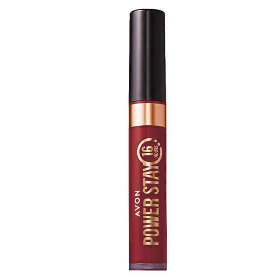 Batom Liquido Matte To de Vinho Marsala (To de Vinho) Avon Power Stay Longa Duração 16 horas 6 ml